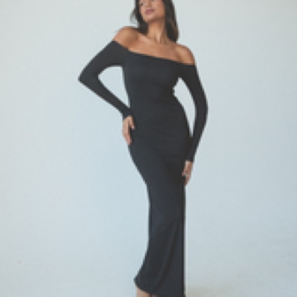 Klassy Network Black Off-Shoulder Dress